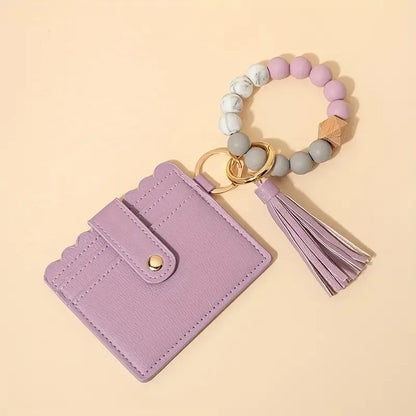 IG Style Casual Simple Style Bag Pu Leather Silica Gel Metal Beaded Birthday Keychain