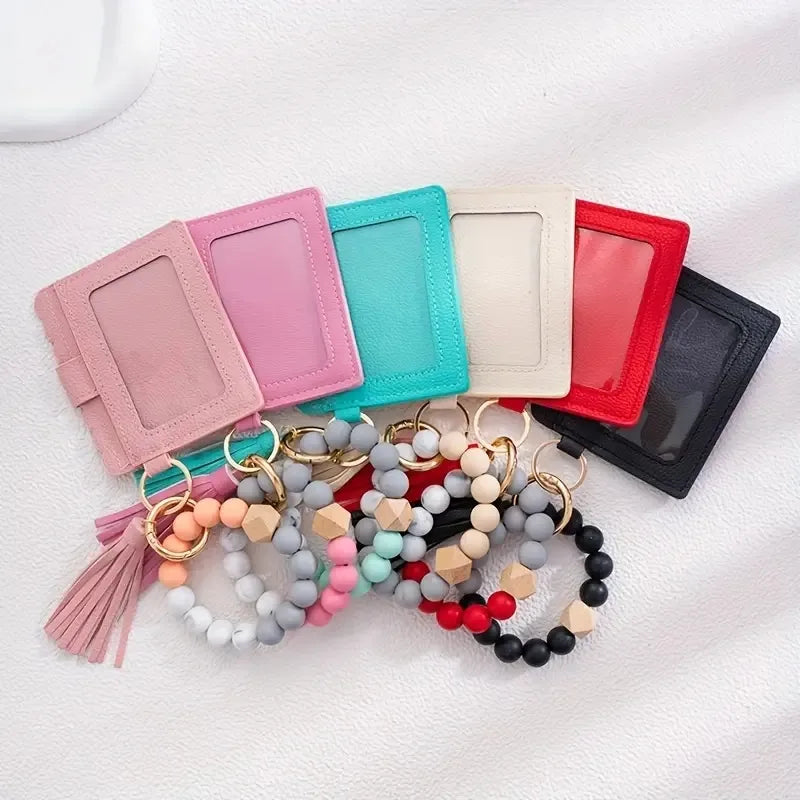 IG Style Casual Simple Style Bag Pu Leather Silica Gel Metal Beaded Birthday Keychain