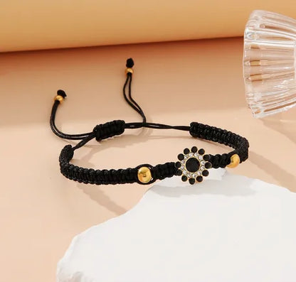 IG Style Casual Simple Style Flower 304 Stainless Steel Alloy Rope Wholesale Drawstring Bracelets