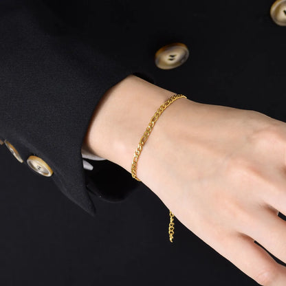 IG Style Casual Simple Style Geometric 201 Stainless Steel 18K Gold Plated Bracelets In Bulk