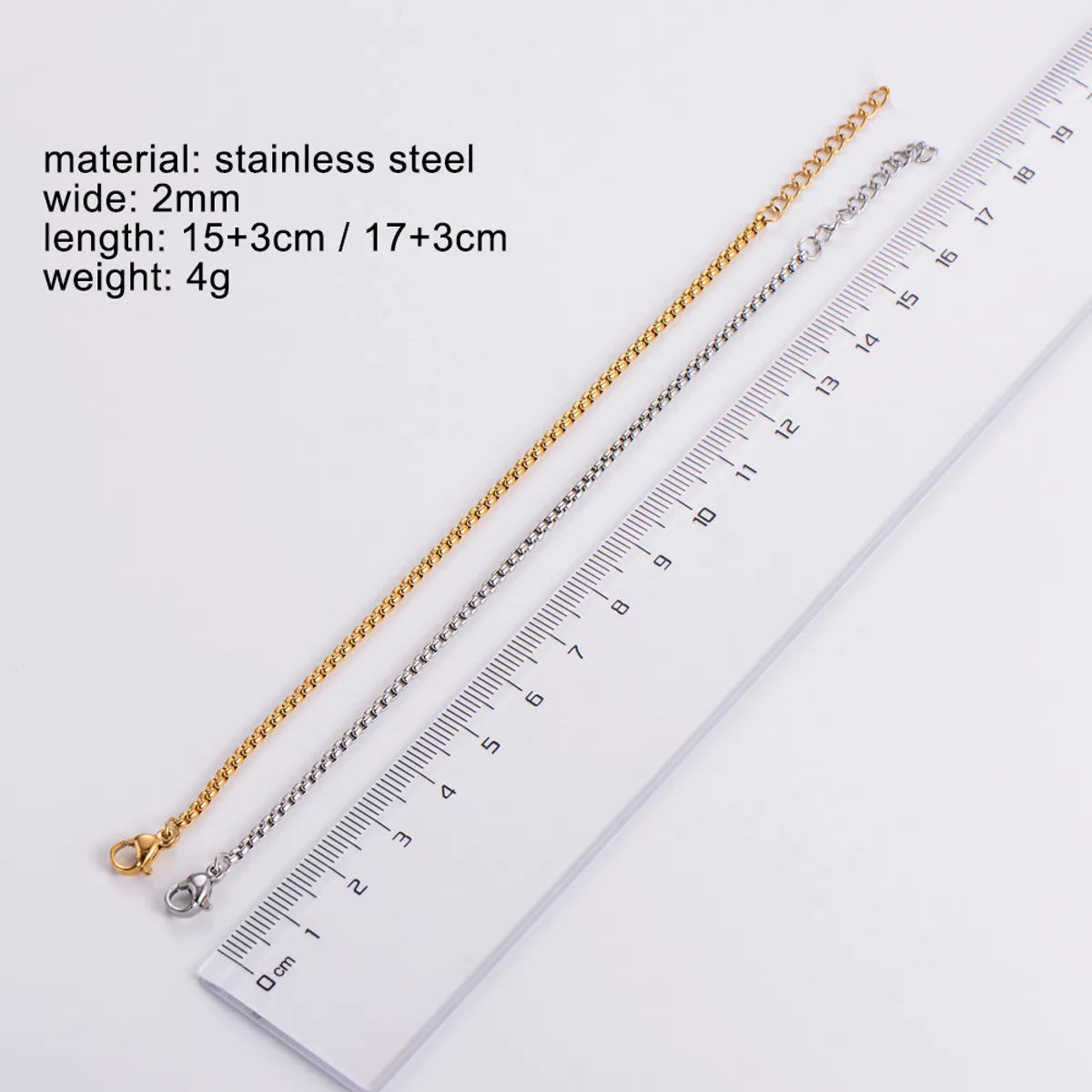 Ig Style Casual Simple Style Solid Color Stainless Steel Plating 18k Gold Plated Bracelets