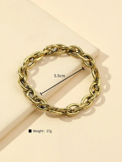 IG Style Casual Solid Color Alloy Inlay Rhinestones Gold Plated Silver Plated Unisex Bracelets