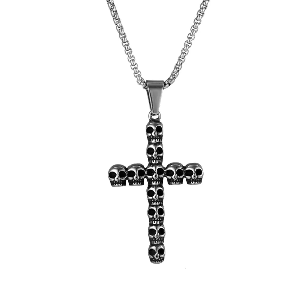 IG Style Casual Sports Cross Angel Heart Shape 304 Stainless Steel Polishing Men'S Pendant Necklace