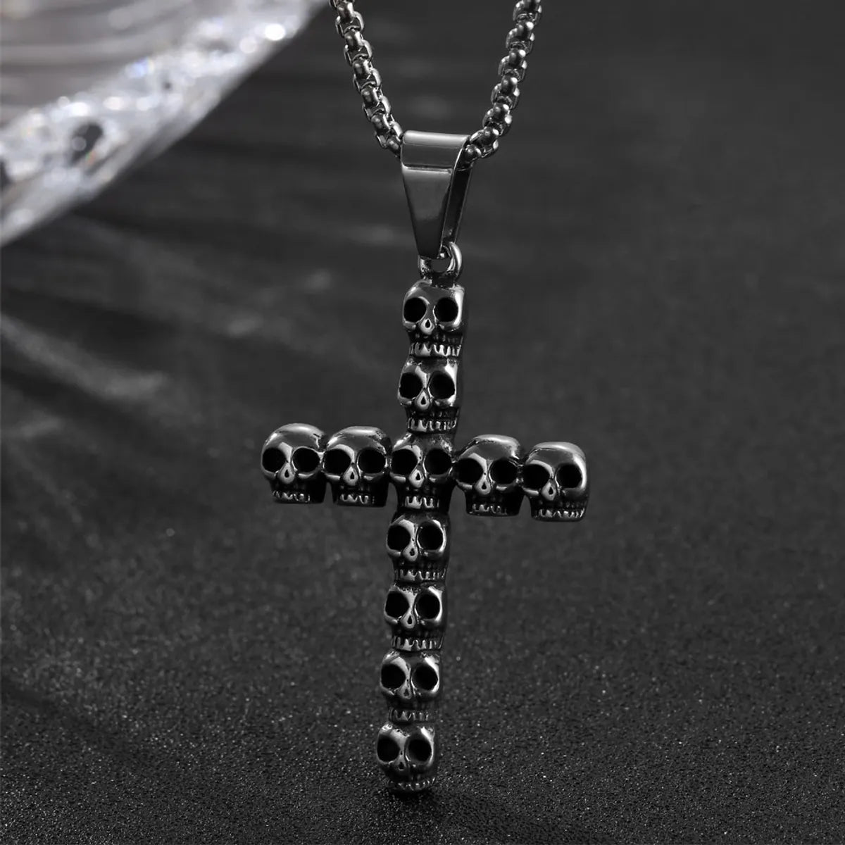 IG Style Casual Sports Cross Angel Heart Shape 304 Stainless Steel Polishing Men'S Pendant Necklace