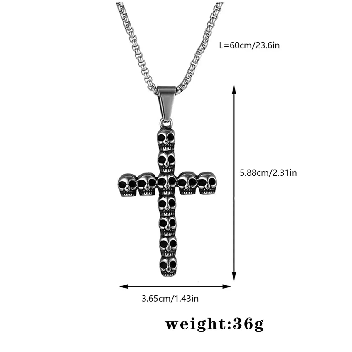 IG Style Casual Sports Cross Angel Heart Shape 304 Stainless Steel Polishing Men'S Pendant Necklace