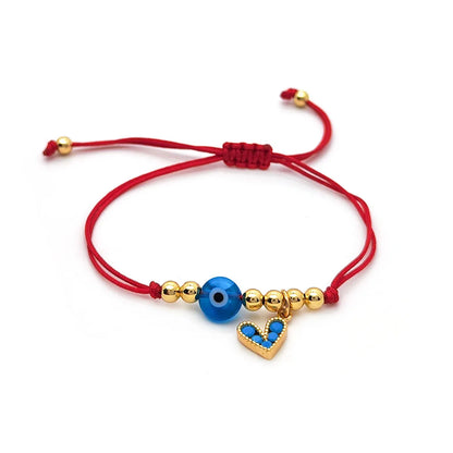 Ig Style Casual Star Heart Shape Eye Rope Shell Copper Beaded Knitting Inlay Rhinestones Women'S Bracelets