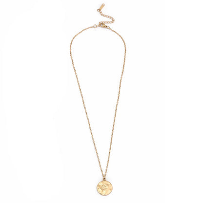 Ig Style Casual Sun Flower Stainless Steel Plating 18k Gold Plated Pendant Necklace