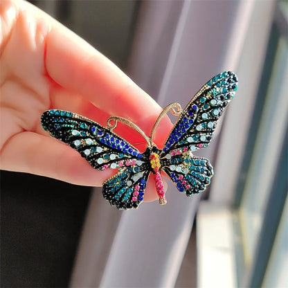 IG Style Casual Sweet Butterfly Alloy Enamel Hollow Out Inlay Artificial Crystal Rhinestones Unisex Brooches