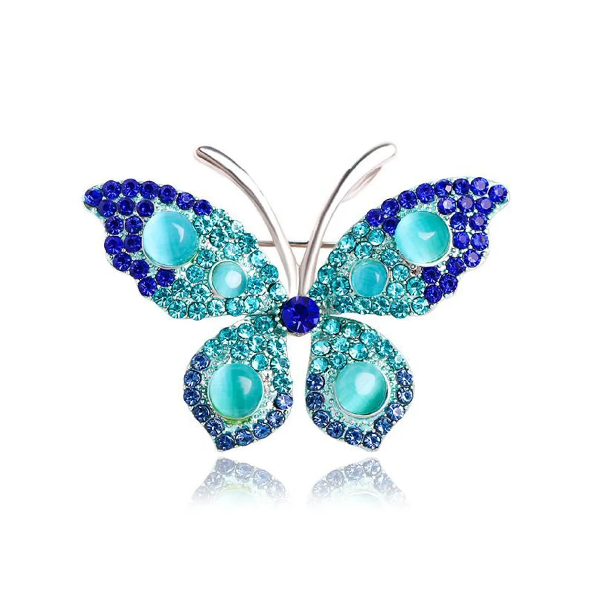 IG Style Casual Sweet Butterfly Alloy Enamel Hollow Out Inlay Artificial Crystal Rhinestones Unisex Brooches