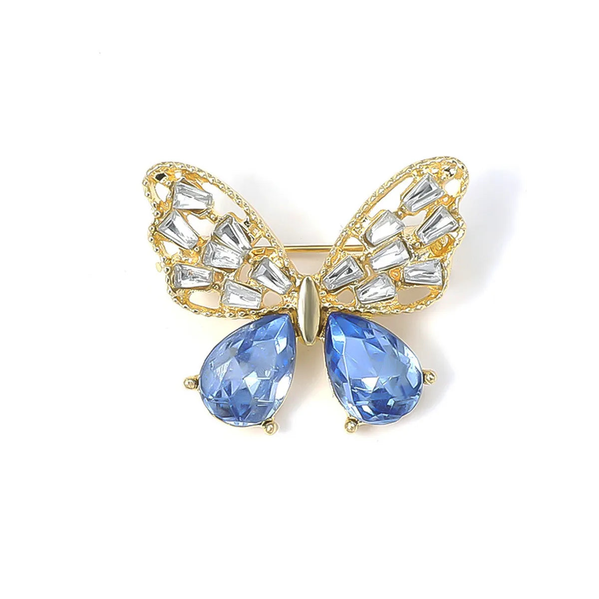 IG Style Casual Sweet Butterfly Alloy Enamel Hollow Out Inlay Artificial Crystal Rhinestones Unisex Brooches