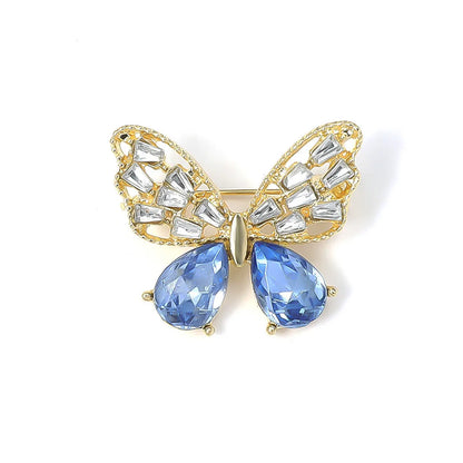 IG Style Casual Sweet Butterfly Alloy Enamel Hollow Out Inlay Artificial Crystal Rhinestones Unisex Brooches