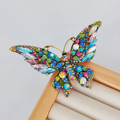 IG Style Casual Sweet Butterfly Alloy Enamel Hollow Out Inlay Artificial Crystal Rhinestones Unisex Brooches