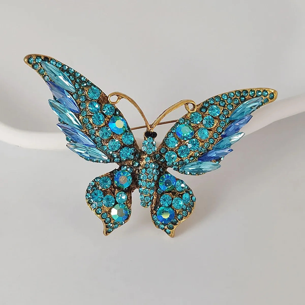 IG Style Casual Sweet Butterfly Alloy Enamel Hollow Out Inlay Artificial Crystal Rhinestones Unisex Brooches