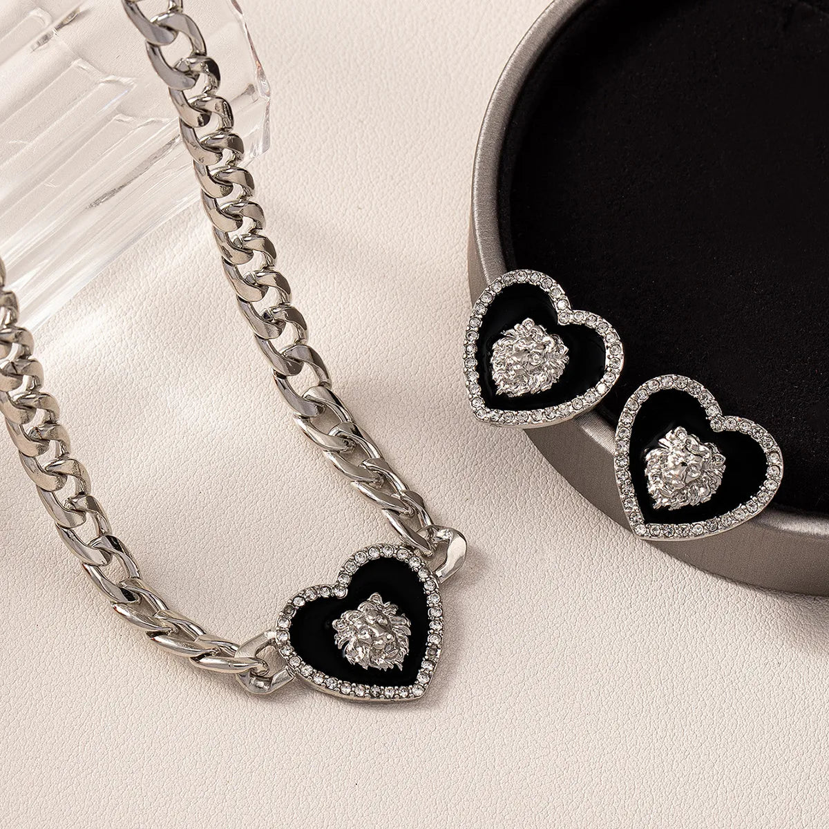 IG Style Classic Style Animal Heart Shape Alloy Inlay Rhinestones Women'S Jewelry Set