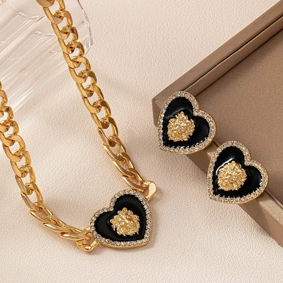 IG Style Classic Style Animal Heart Shape Alloy Inlay Rhinestones Women'S Jewelry Set