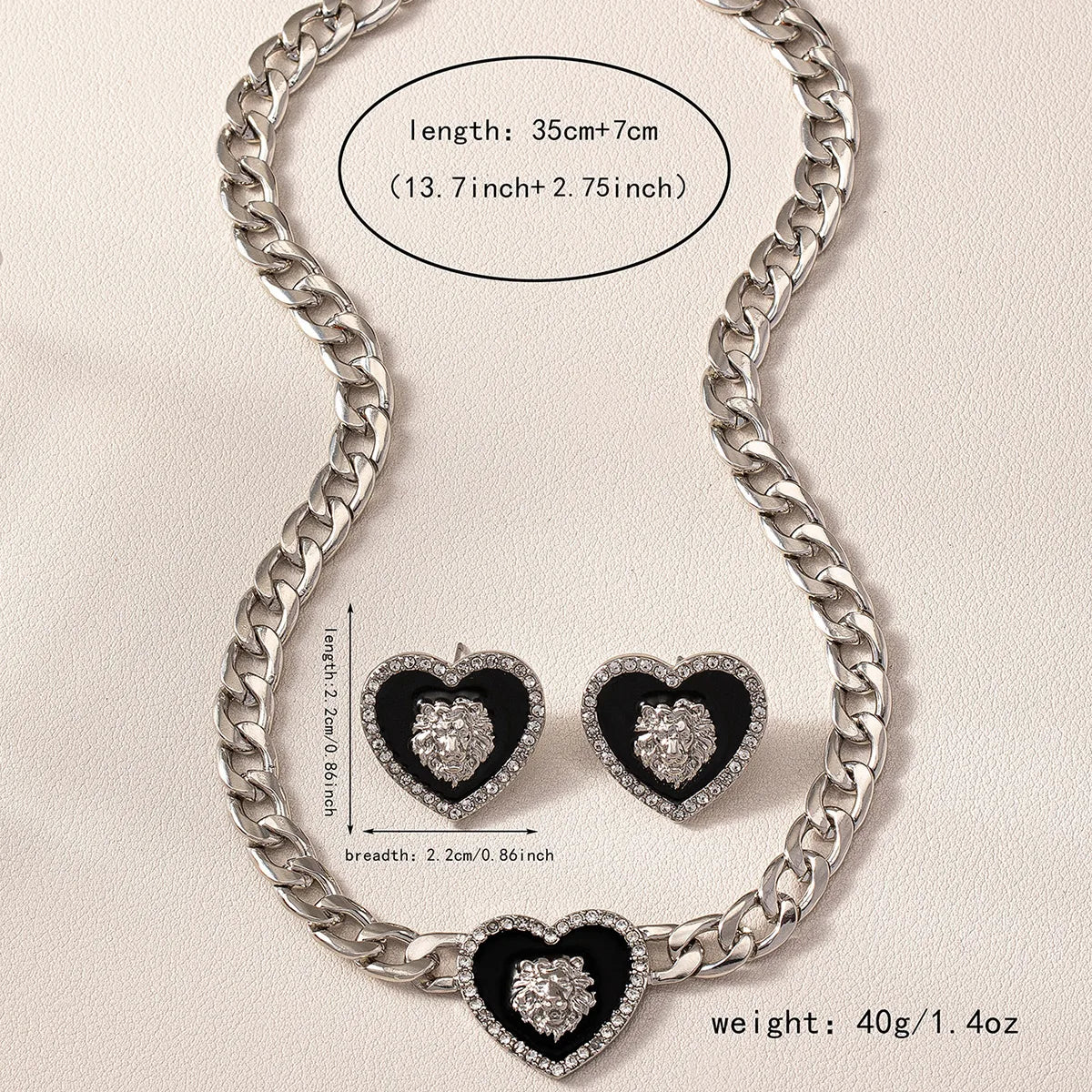 IG Style Classic Style Animal Heart Shape Alloy Inlay Rhinestones Women'S Jewelry Set