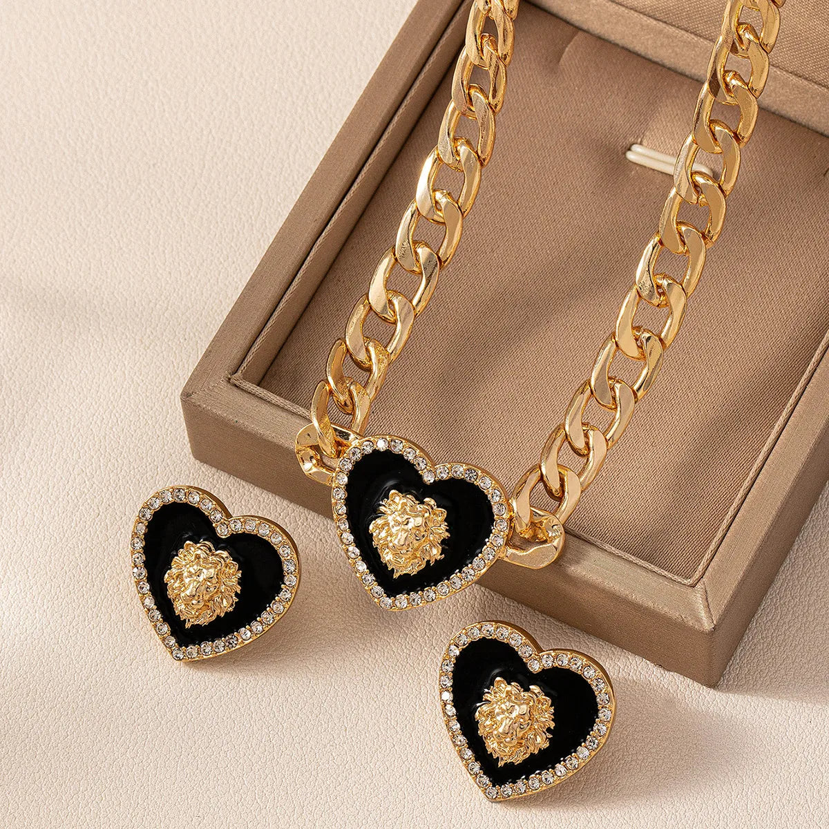 IG Style Classic Style Animal Heart Shape Alloy Inlay Rhinestones Women'S Jewelry Set