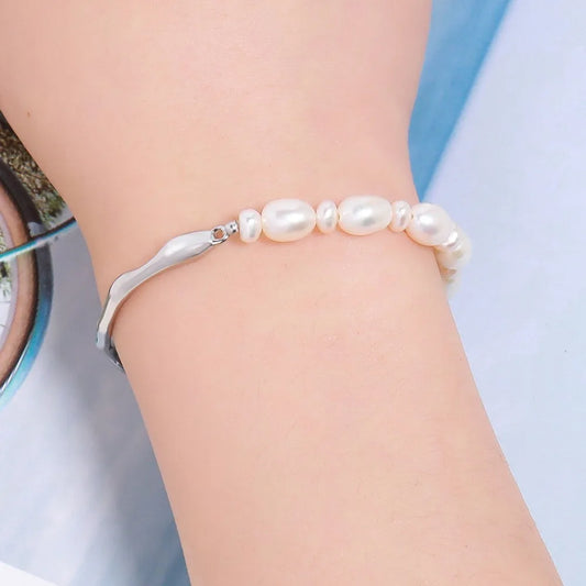 IG Style Classic Style Irregular Freshwater Pearl Copper Wholesale Bracelets