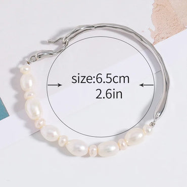 IG Style Classic Style Irregular Freshwater Pearl Copper Wholesale Bracelets