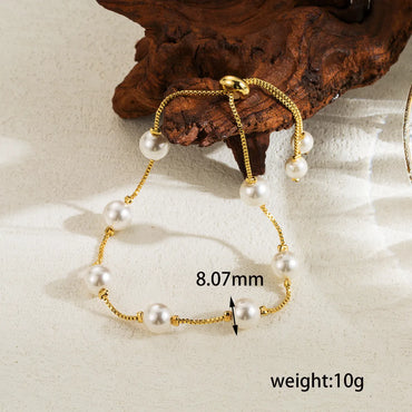 Ig Style Classic Style Round Copper 18k Gold Plated Bracelets In Bulk