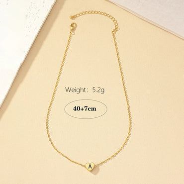 Ig Style Commute Letter Heart Shape 14k Gold Plated Alloy Ferroalloy Wholesale Necklace