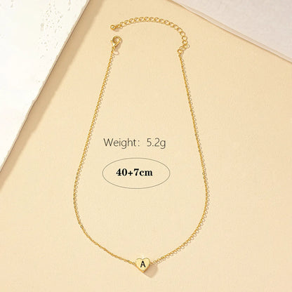 Ig Style Commute Letter Heart Shape 14k Gold Plated Alloy Ferroalloy Wholesale Necklace