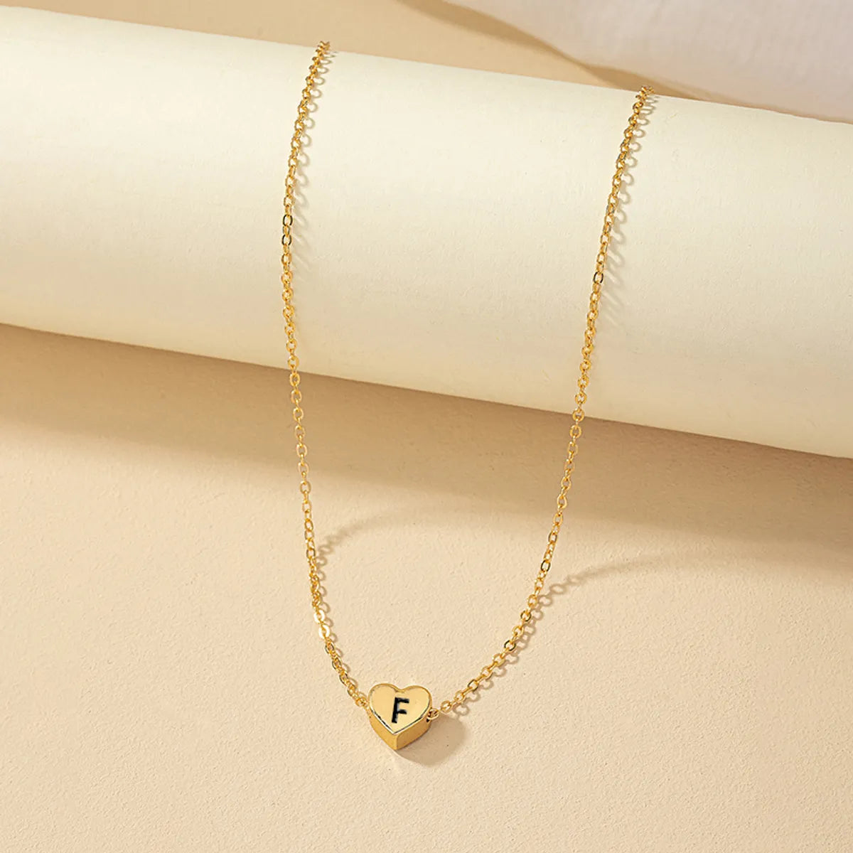 Ig Style Commute Letter Heart Shape 14k Gold Plated Alloy Ferroalloy Wholesale Necklace