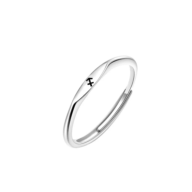 Ig Style Constellation Sterling Silver Plating White Gold Plated Rings