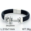 Ig Style Cool Style Cross Titanium Steel Braid Men'S Bracelets