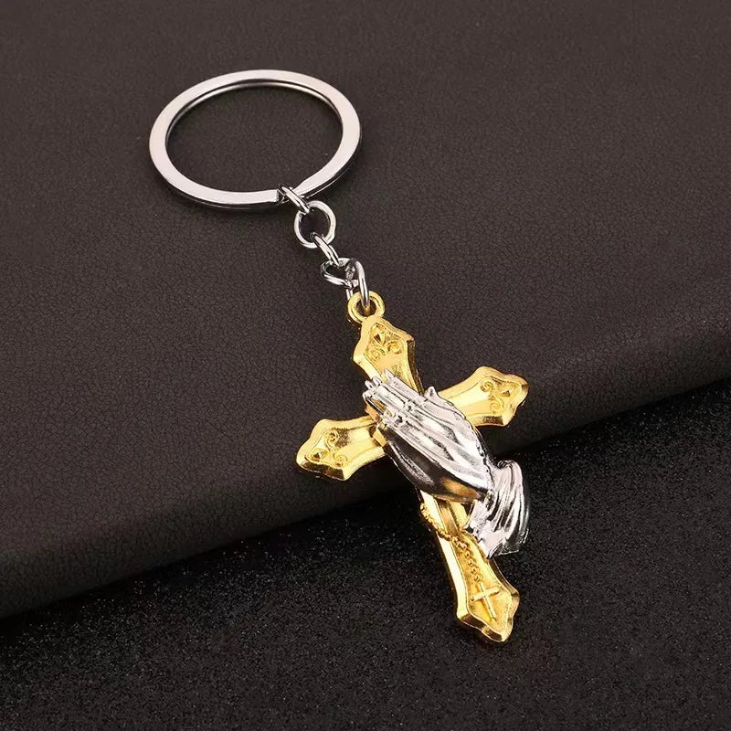 IG Style Cross Gesture Zinc Alloy Bag Pendant Keychain