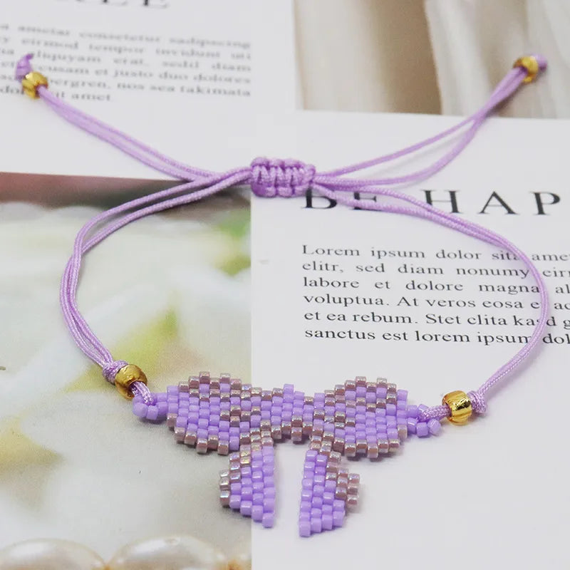 IG Style Cute Bow Knot Glass Wholesale Drawstring Bracelets