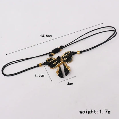 IG Style Cute Bow Knot Glass Wholesale Drawstring Bracelets