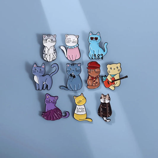 IG Style Cute Cat Zinc Alloy Stoving Varnish Plating Unisex Brooches