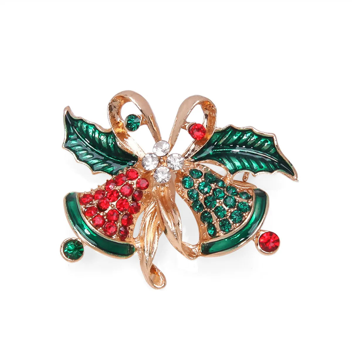 IG Style Cute Christmas Tree Santa Claus Snowflake Zinc Alloy Enamel Inlay Rhinestones Pearl Unisex Brooches