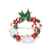 IG Style Cute Christmas Tree Santa Claus Snowflake Zinc Alloy Enamel Inlay Rhinestones Pearl Unisex Brooches