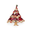 IG Style Cute Christmas Tree Santa Claus Snowflake Zinc Alloy Enamel Inlay Rhinestones Pearl Unisex Brooches