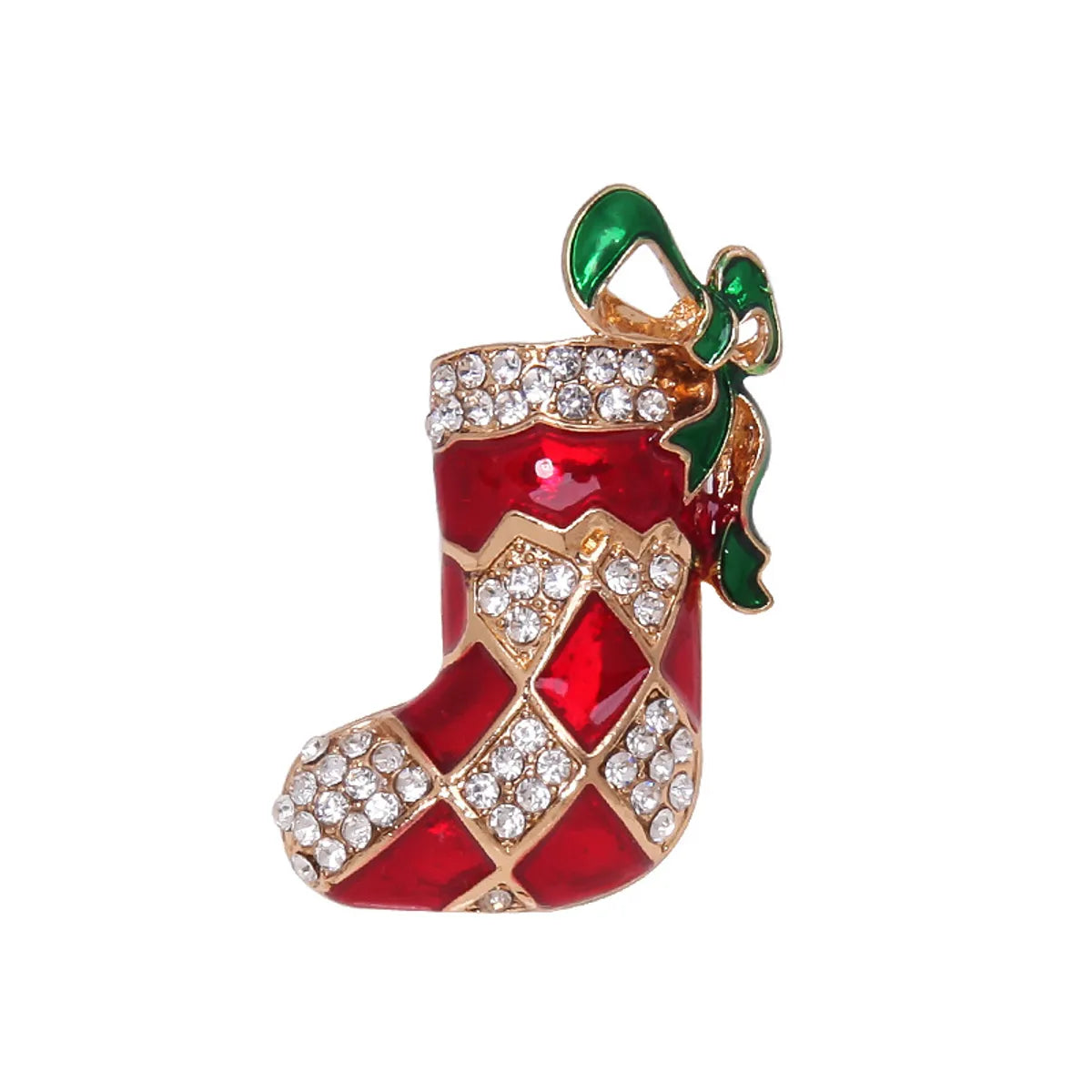 IG Style Cute Christmas Tree Santa Claus Snowflake Zinc Alloy Enamel Inlay Rhinestones Pearl Unisex Brooches