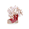 IG Style Cute Christmas Tree Santa Claus Snowflake Zinc Alloy Enamel Inlay Rhinestones Pearl Unisex Brooches