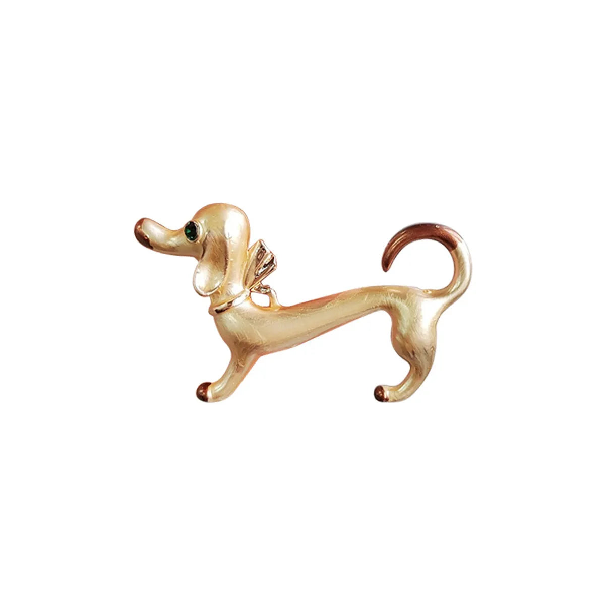 Ig Style Cute Dog Alloy Enamel Plating Inlay Zircon Unisex Brooches