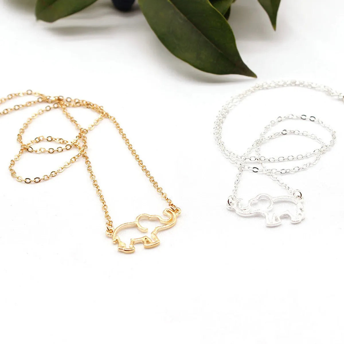 IG Style Cute Elephant Alloy Plating Hollow Out Women'S Necklace