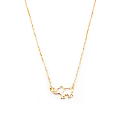 IG Style Cute Elephant Alloy Plating Hollow Out Women'S Necklace