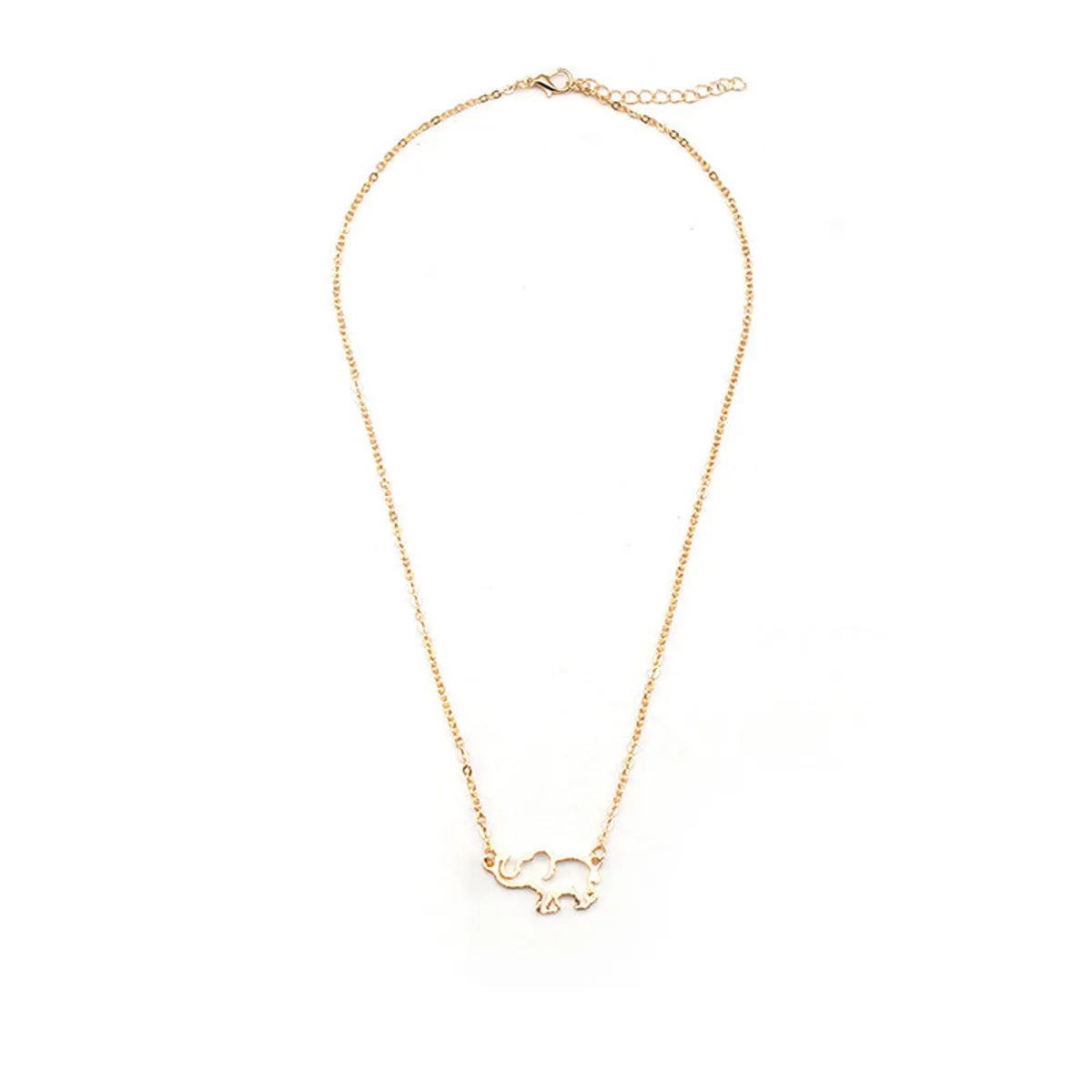 IG Style Cute Elephant Alloy Plating Hollow Out Women'S Necklace