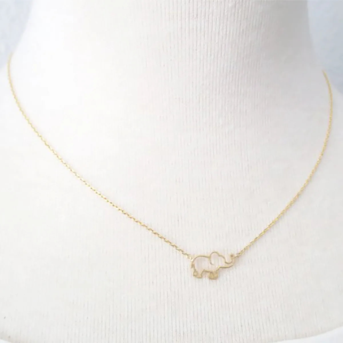 IG Style Cute Elephant Alloy Plating Hollow Out Women'S Necklace