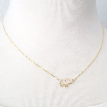 IG Style Cute Elephant Alloy Plating Hollow Out Women'S Necklace