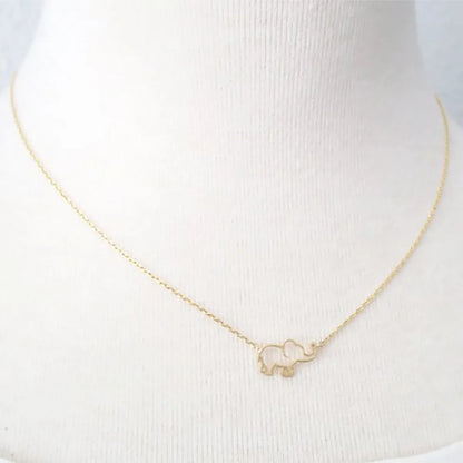 IG Style Cute Elephant Alloy Plating Hollow Out Women'S Necklace