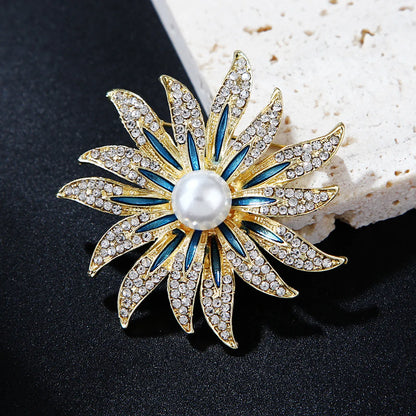 Ig Style Cute Flower Alloy Inlay Rhinestones Women'S Brooches