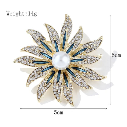 Ig Style Cute Flower Alloy Inlay Rhinestones Women'S Brooches