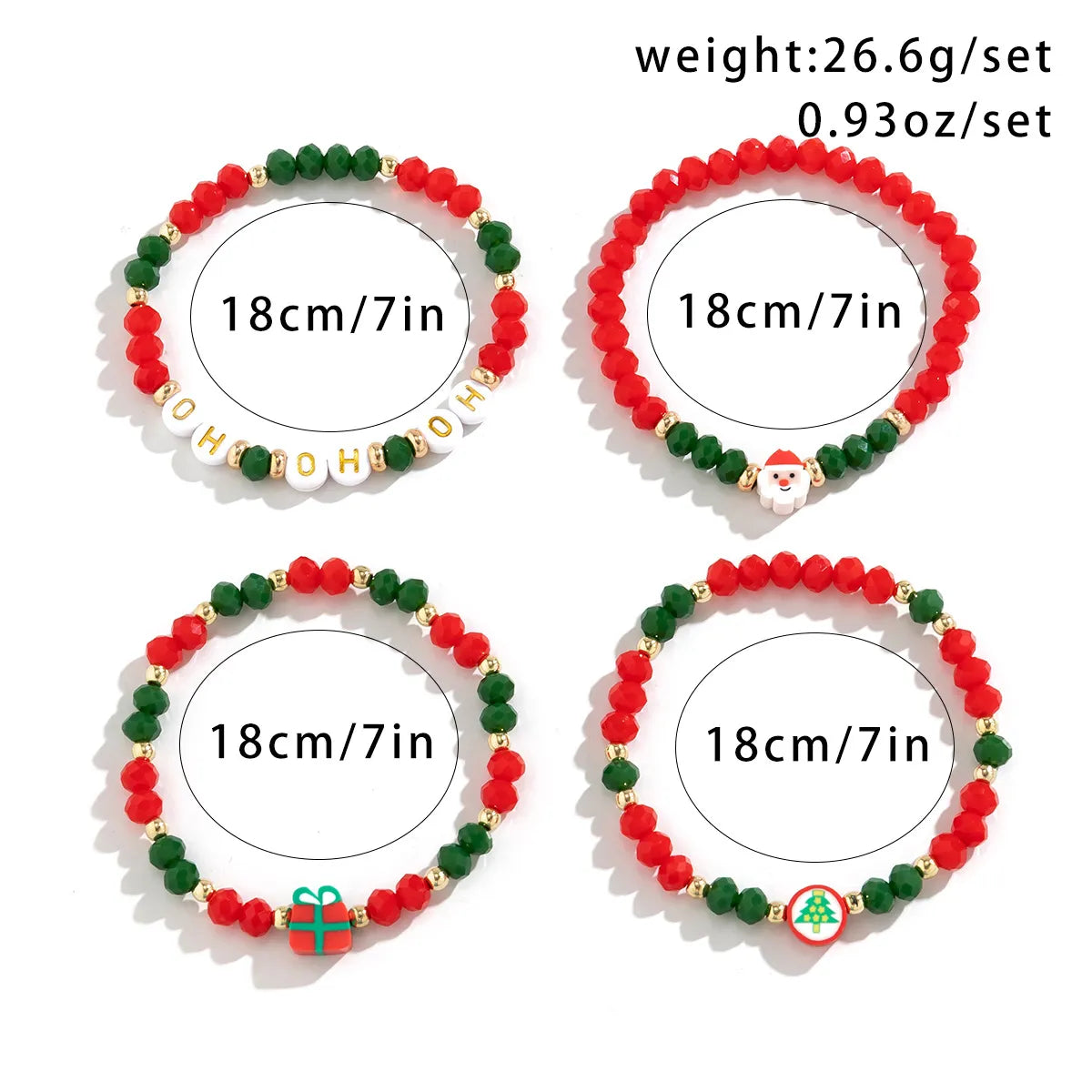 IG Style Cute Santa Claus Bell Snowman Rhinestones Pearl Arylic Alloy Soft Clay Wholesale Bracelets