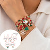 IG Style Cute Santa Claus Bell Snowman Rhinestones Pearl Arylic Alloy Soft Clay Wholesale Bracelets