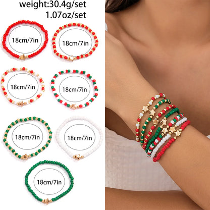 IG Style Cute Santa Claus Bell Snowman Rhinestones Pearl Arylic Alloy Soft Clay Wholesale Bracelets